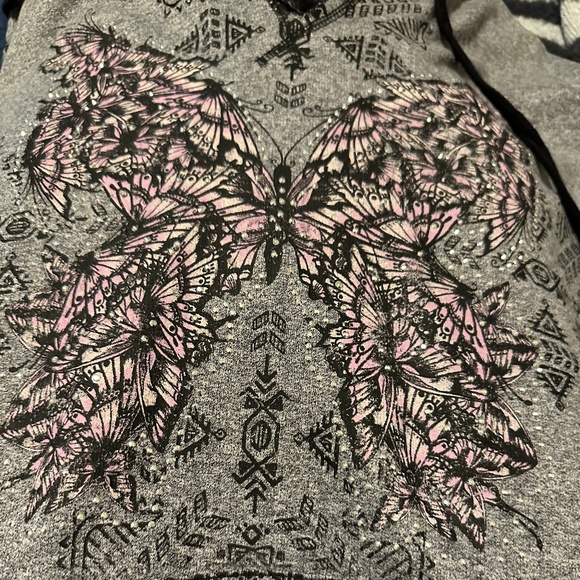 Cato brand hoodie with butterfly graphic sz 26/28 - Picture 4 of 5